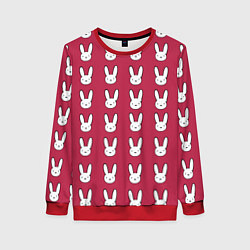 Женский свитшот Bunny Pattern red