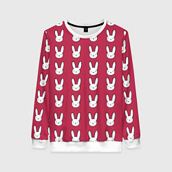 Женский свитшот Bunny Pattern red