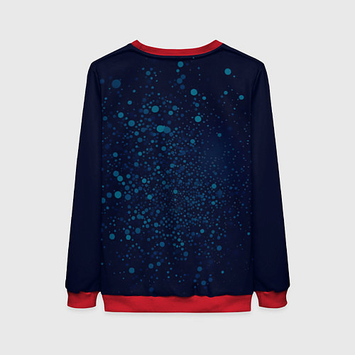 Женский свитшот Кот сфинкс и искорки / 3D-Красный – фото 2