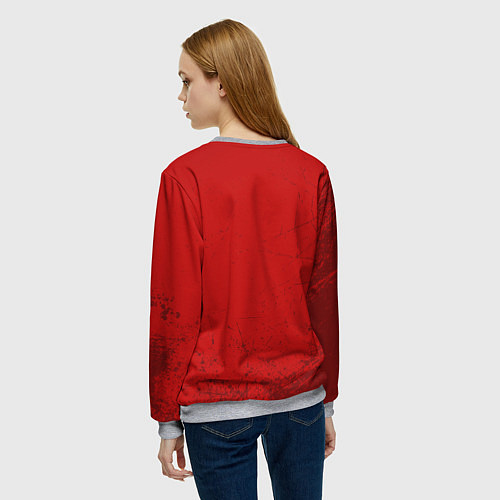 Женский свитшот СССР серп и молот / 3D-Меланж – фото 4