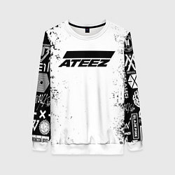 Свитшот женский Ateez black and white, цвет: 3D-белый