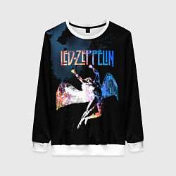 Свитшот женский Led Zeppelin black, цвет: 3D-белый