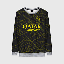 Свитшот женский Неймар форма ПСЖ 2223 четвертая, цвет: 3D-меланж