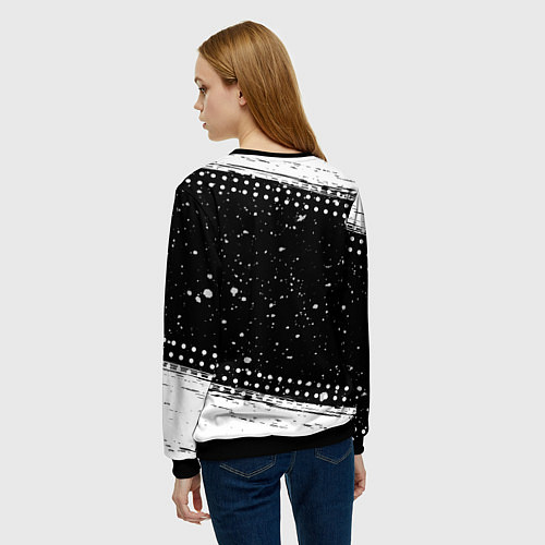 Женский свитшот Меньше людей больше лам / 3D-Черный – фото 4