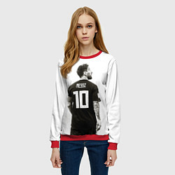 Свитшот женский 10 Leo Messi, цвет: 3D-красный — фото 2