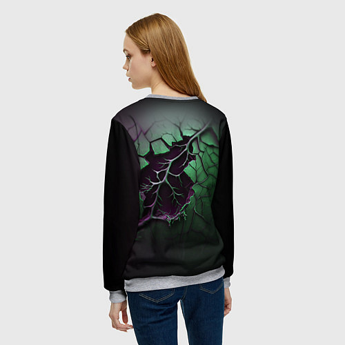 Женский свитшот Ветвь / 3D-Меланж – фото 4