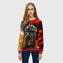 Свитшот женский Gears of War Маркус Феникс, цвет: 3D-красный — фото 2