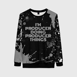 Свитшот женский I am producer doing producer things, цвет: 3D-черный
