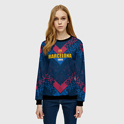 Свитшот женский Футбольные гранды барселона, цвет: 3D-черный — фото 2