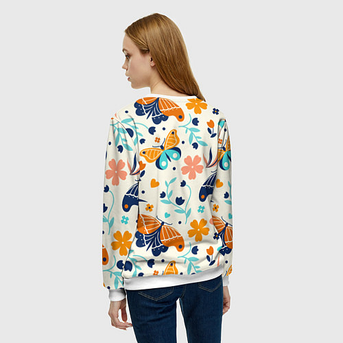 Женский свитшот Волшебная весна / 3D-Белый – фото 4