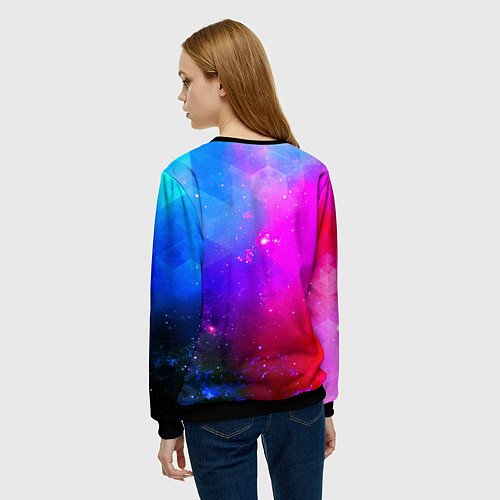 Женский свитшот Космическая абстракция / 3D-Черный – фото 4