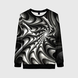 Свитшот женский Abstract fractal grey, цвет: 3D-черный