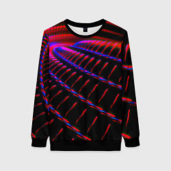 Свитшот женский Geometry neon texture, цвет: 3D-черный