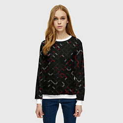 Свитшот женский Текстурный узор, цвет: 3D-белый — фото 2