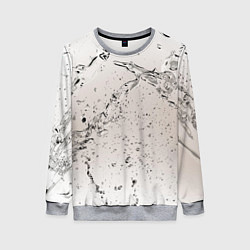 Женский свитшот Волна на стекле