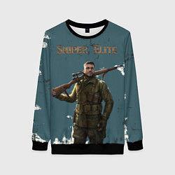 Свитшот женский Sniper Elite, цвет: 3D-черный