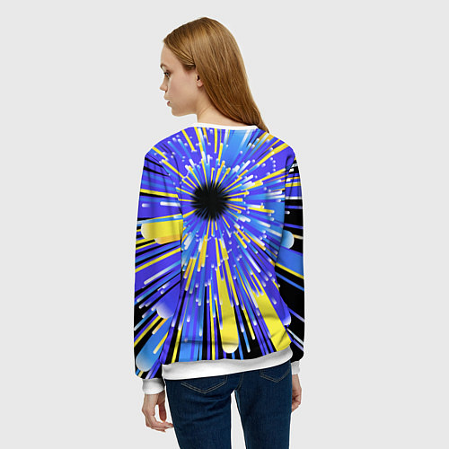 Женский свитшот BMW - neon pattern - Germany / 3D-Белый – фото 4