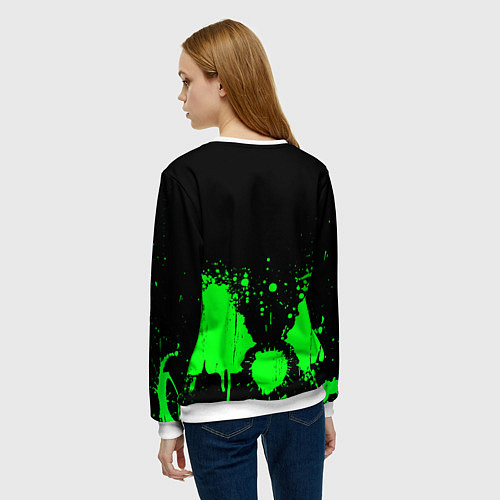 Женский свитшот Stalker clear sky radiation / 3D-Белый – фото 4