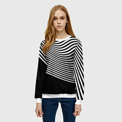 Свитшот женский Trendy raster pattern, цвет: 3D-белый — фото 2