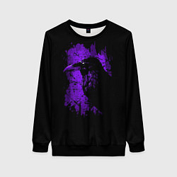 Свитшот женский Dark purple raven, цвет: 3D-черный