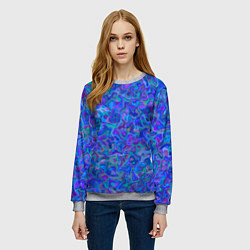 Свитшот женский Разводы масла на воде, цвет: 3D-меланж — фото 2