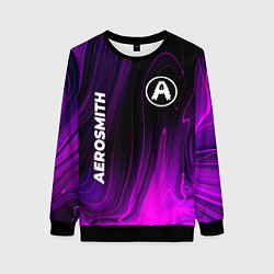 Свитшот женский Aerosmith violet plasma, цвет: 3D-черный