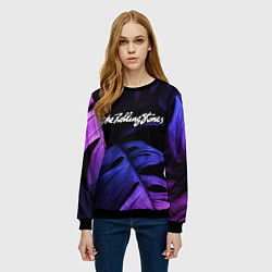 Свитшот женский Rolling Stones neon monstera, цвет: 3D-черный — фото 2