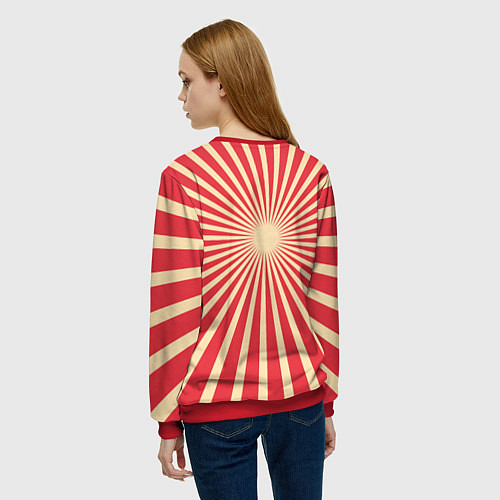 Женский свитшот Праздник трудящихся / 3D-Красный – фото 4