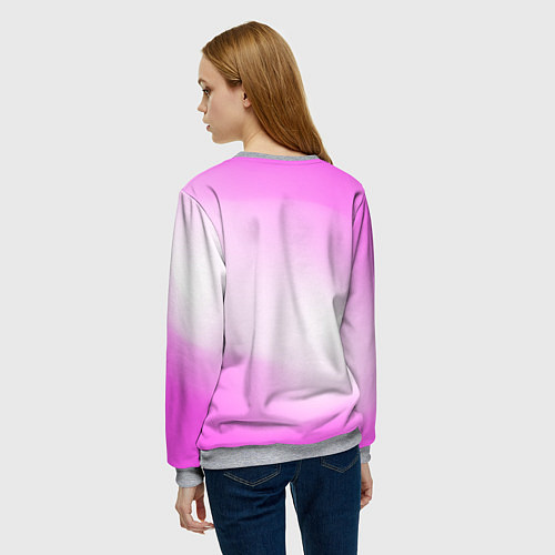 Женский свитшот Градиент розовый / 3D-Меланж – фото 4