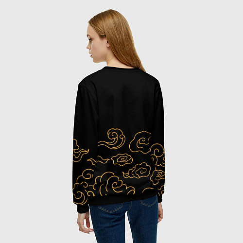 Женский свитшот One Piece anime clouds / 3D-Черный – фото 4