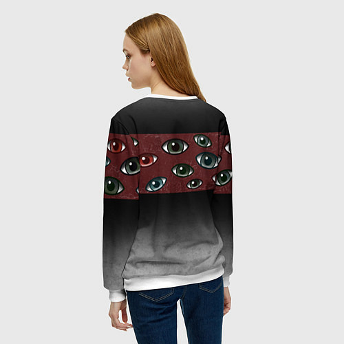 Женский свитшот Всевидящие глаза / 3D-Белый – фото 4
