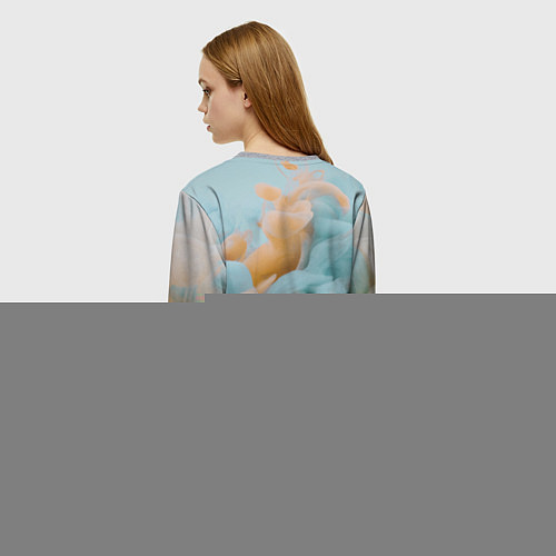 Женский свитшот Двухцветный дым / 3D-Меланж – фото 4