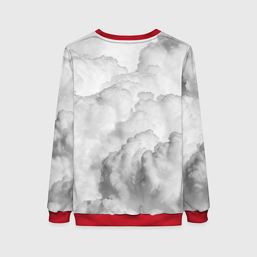 Женский свитшот Пористые облака / 3D-Красный – фото 2