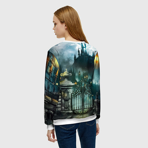 Женский свитшот Граф Хомякула / 3D-Белый – фото 4