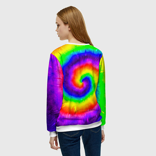 Женский свитшот Тай-дай / 3D-Белый – фото 4