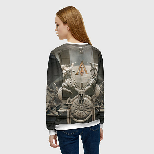 Женский свитшот Знаки братства ассасинов / 3D-Белый – фото 4