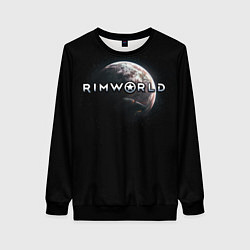 Свитшот женский Rimworld planet, цвет: 3D-черный