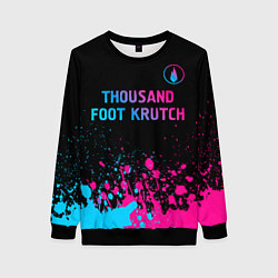 Свитшот женский Thousand Foot Krutch - neon gradient: символ сверх, цвет: 3D-черный