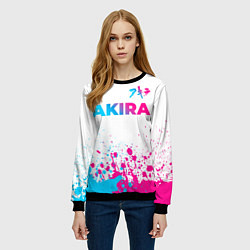 Свитшот женский Akira neon gradient style: символ сверху, цвет: 3D-черный — фото 2