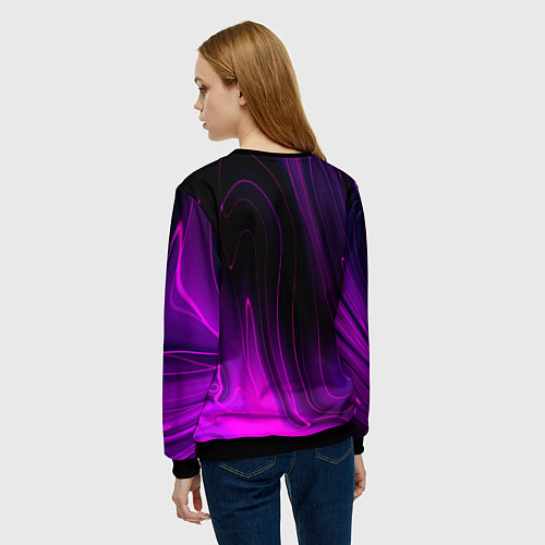 Женский свитшот Rolling Stones violet plasma / 3D-Черный – фото 4