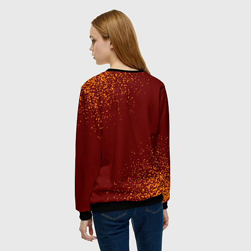 Женский свитшот Софья осенняя лисичка / 3D-Черный – фото 4