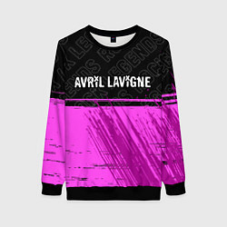 Свитшот женский Avril Lavigne rock legends: символ сверху, цвет: 3D-черный