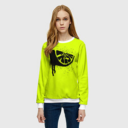 Свитшот женский Fresh lime, цвет: 3D-белый — фото 2