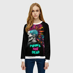 Свитшот женский Punks not dear, цвет: 3D-белый — фото 2