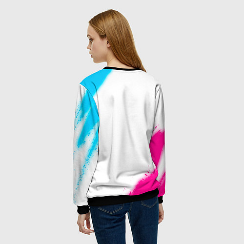 Женский свитшот Twenty One Pilots neon gradient style / 3D-Черный – фото 4