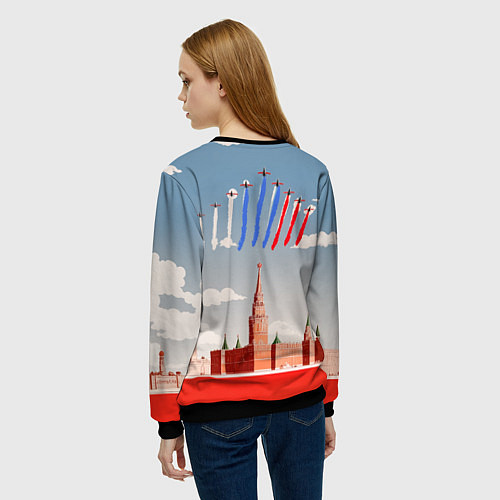 Женский свитшот Боевая девчонка / 3D-Черный – фото 4