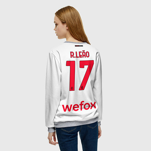 Женский свитшот Рафаэль Леао Милан форма 2223 гостевая / 3D-Меланж – фото 4