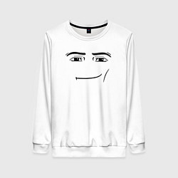 Свитшот женский Одежда Man Face Roblox, цвет: 3D-белый