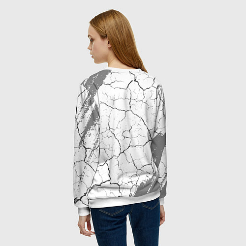 Женский свитшот Фехтовальщик - и этим все сказано / 3D-Белый – фото 4
