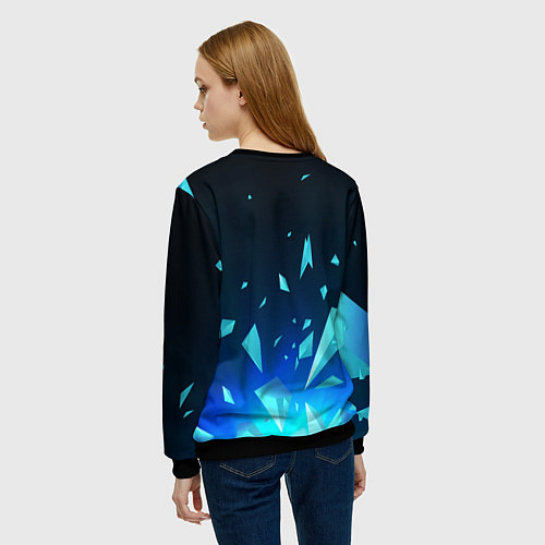 Женский свитшот Zelda взрыв частиц / 3D-Черный – фото 4